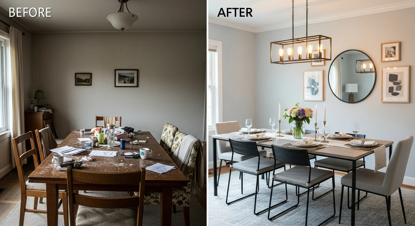 Before-and-After Dining Rooms You Won’t Believe Are the Same Space