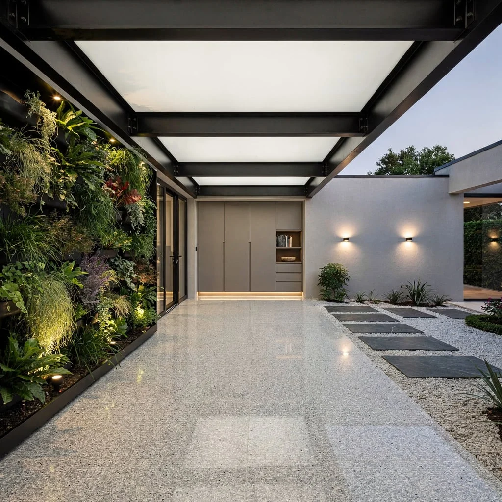 2. Install a Living Wall & a Floating Roof
