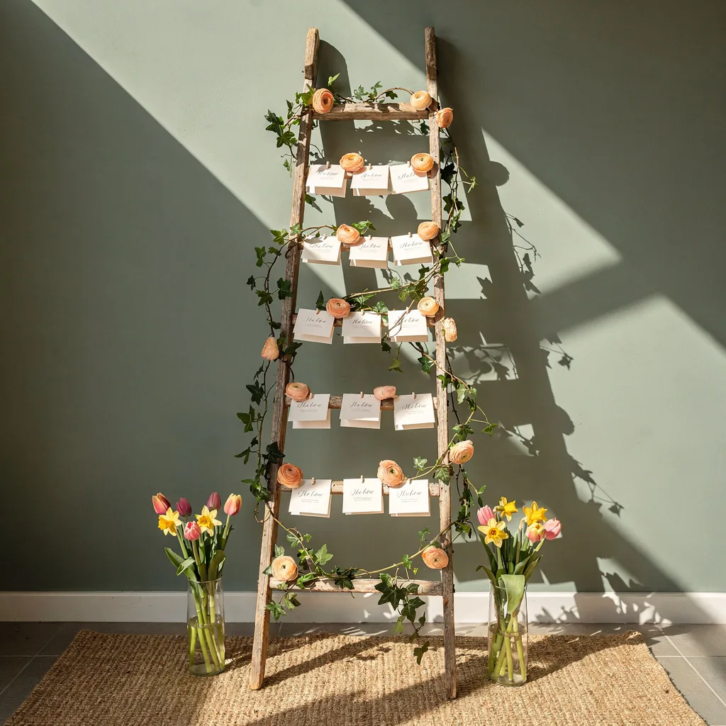Escort Card Display: Give That Ladder a Job