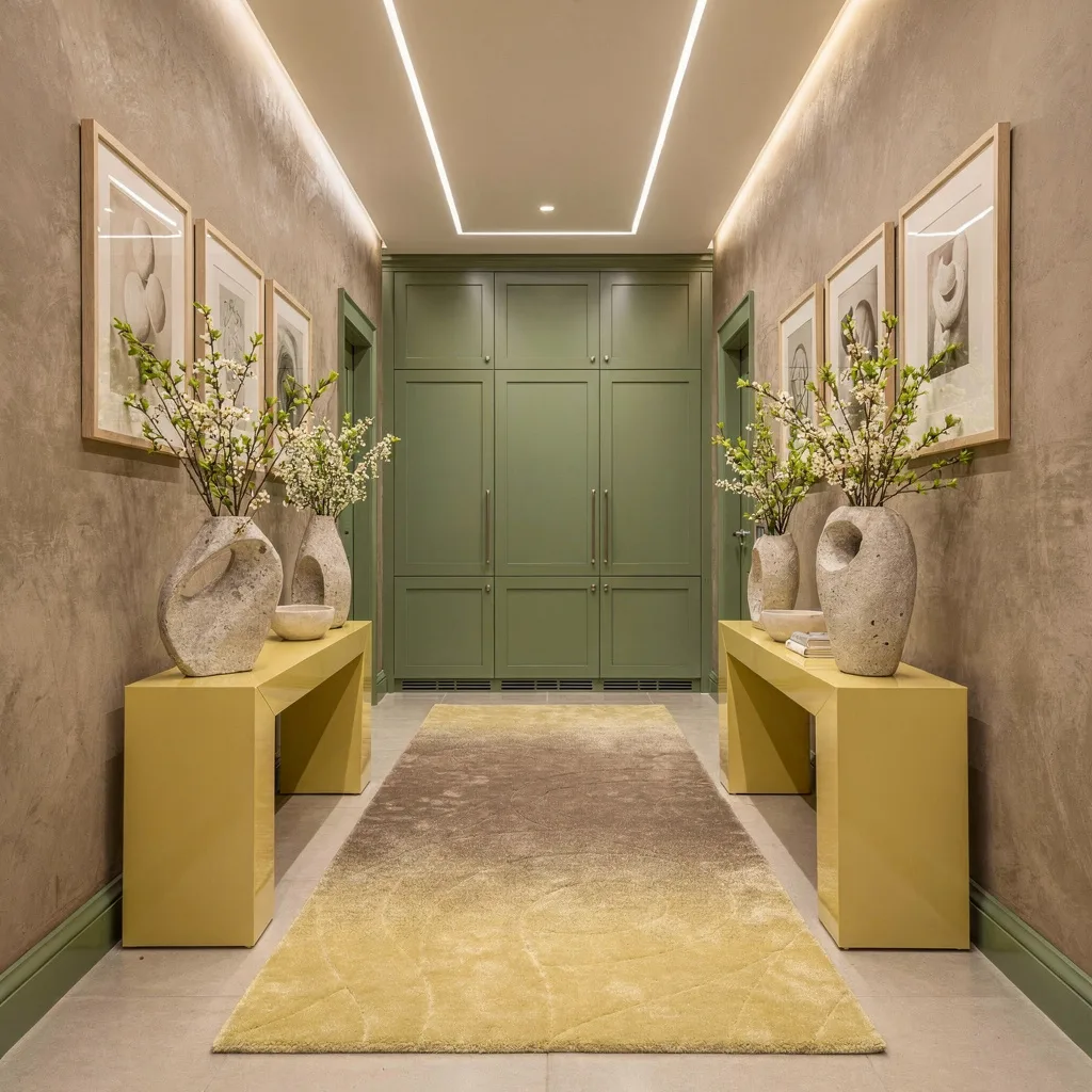 Fern, Taupe & Lemon: The Hallway that Upstages Your Whole House
