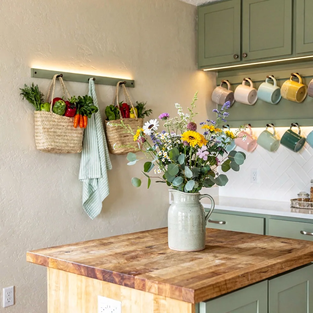 Meet the Dawn With Sage Cabinets and Wildflower Vibes