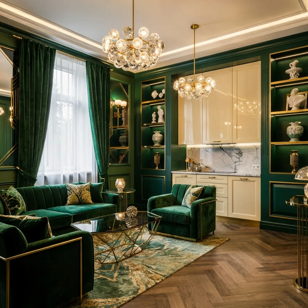 4. Art Deco Glam, Not Gatsby Overkill