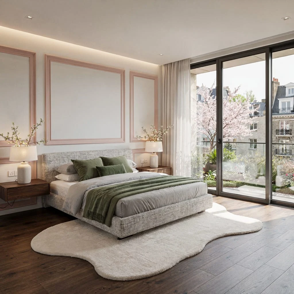 Blush and Moss Sophistication in an Urban Penthouse