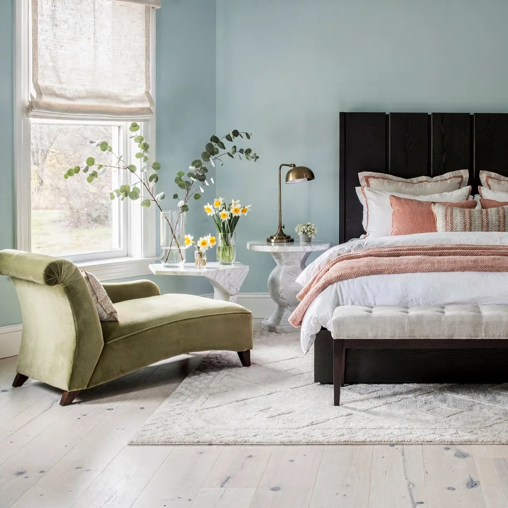 Paint It Robin’s Egg Blue and Toss in Chartreuse Velvet