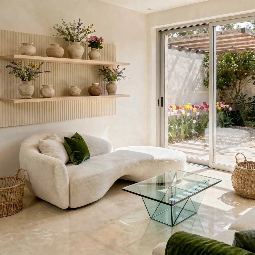 Minimalist Spring: Fluted Ash and Wildflowers For the Win