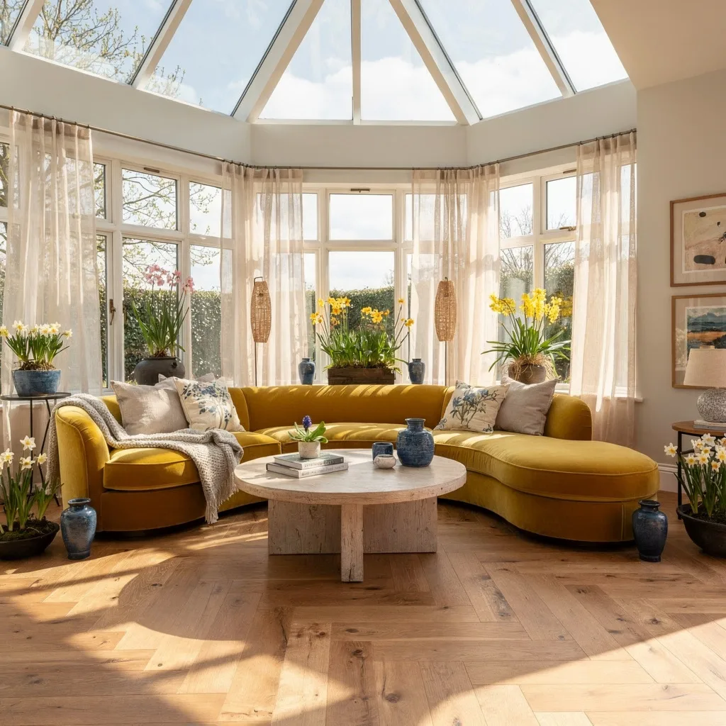 Golden Hour Every Hour: Butter Yellow, Cornflower Blue & Woven Accents