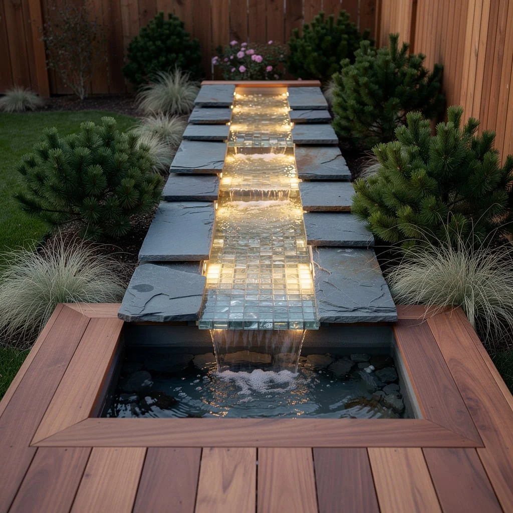 Max Out Narrow Spaces with Sculptural Slate Water Raceways