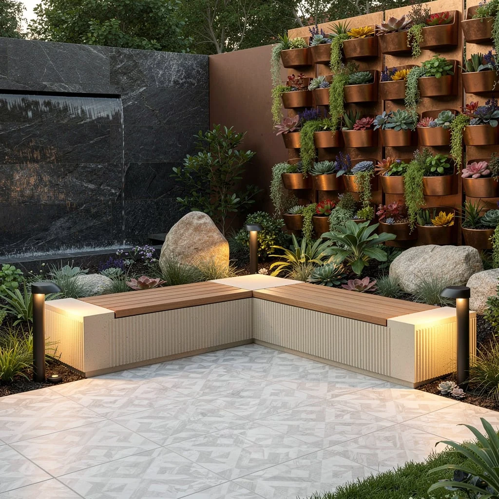 Patterned Patio Royalty: Structured Seating, No Floppy Lawn Chairs