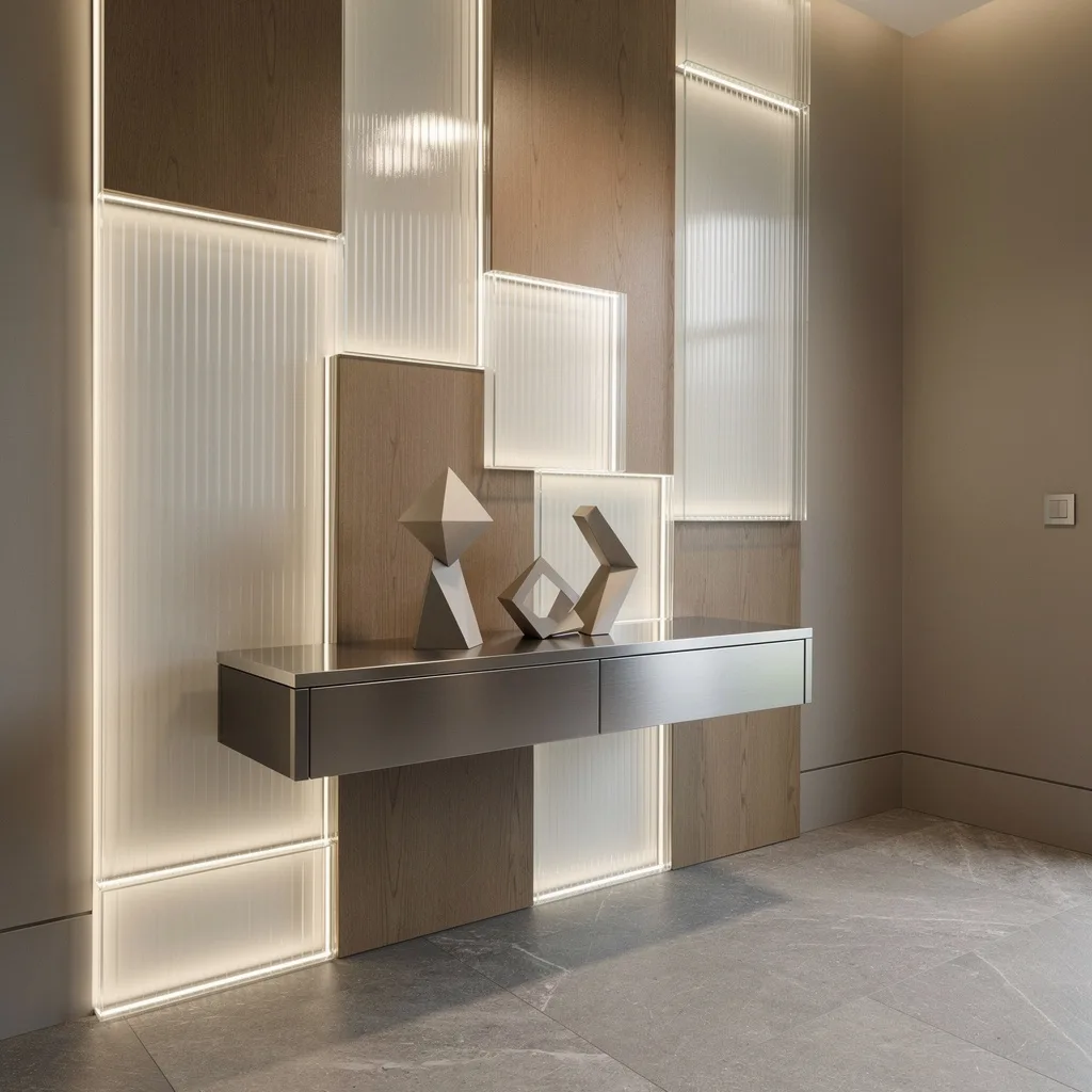 11. Ribbed Glass x Walnut: Chill But Brilliant