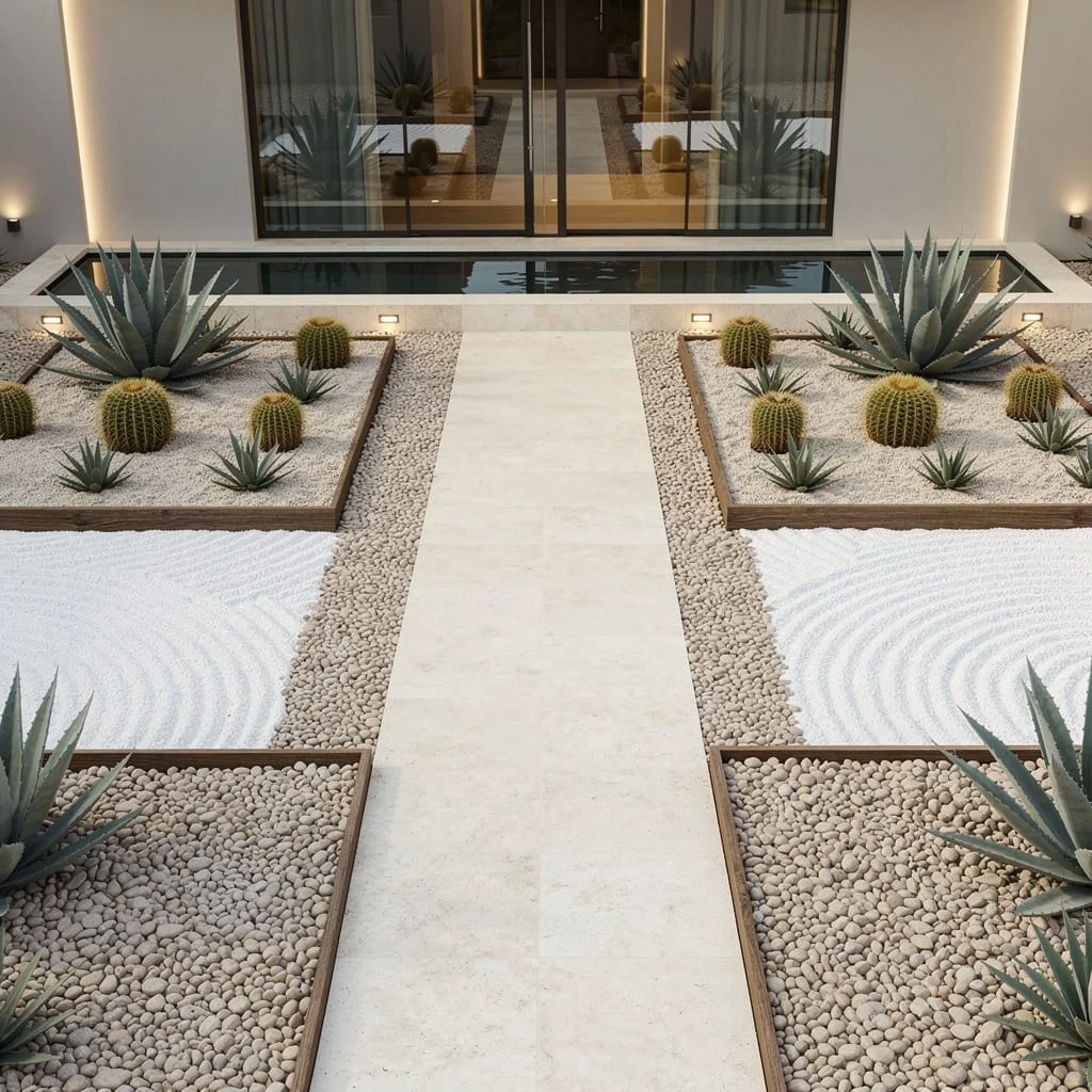 Desert Cool: Raked Sand and Zero Water Drama