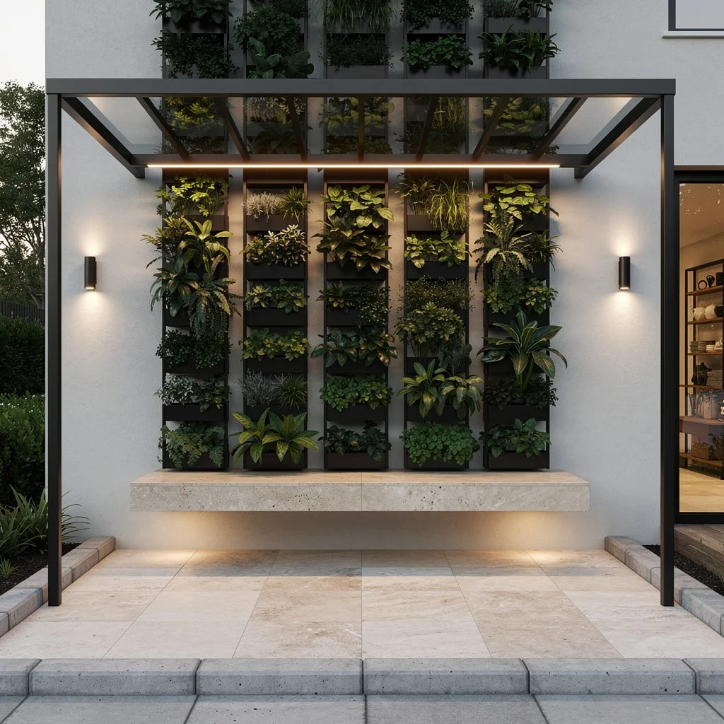 Travertine and Vertical Vines: Boutique Entry Moves