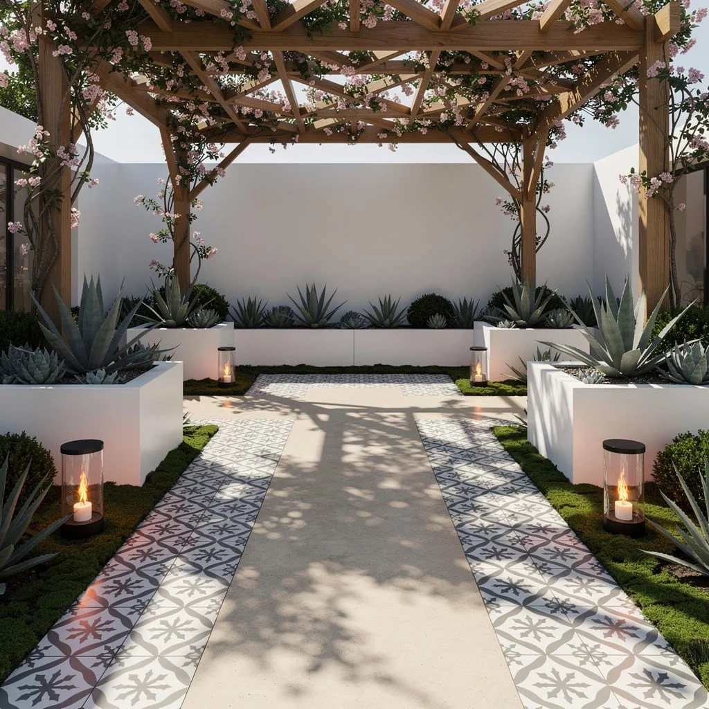 Pattern Play: Encaustic Tiles and Shadow-Casting Arbors