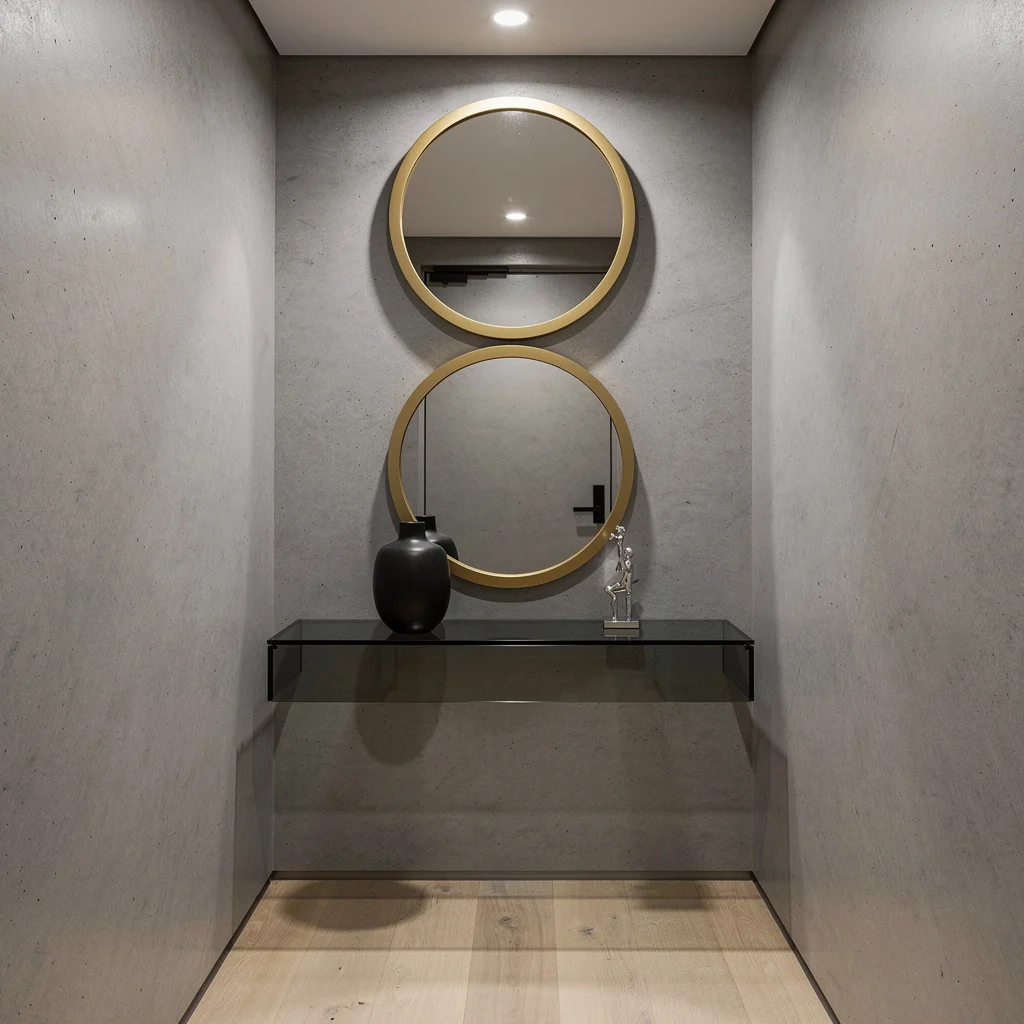 Mirror Trio Stack For Slim Spaces—Gold All Day