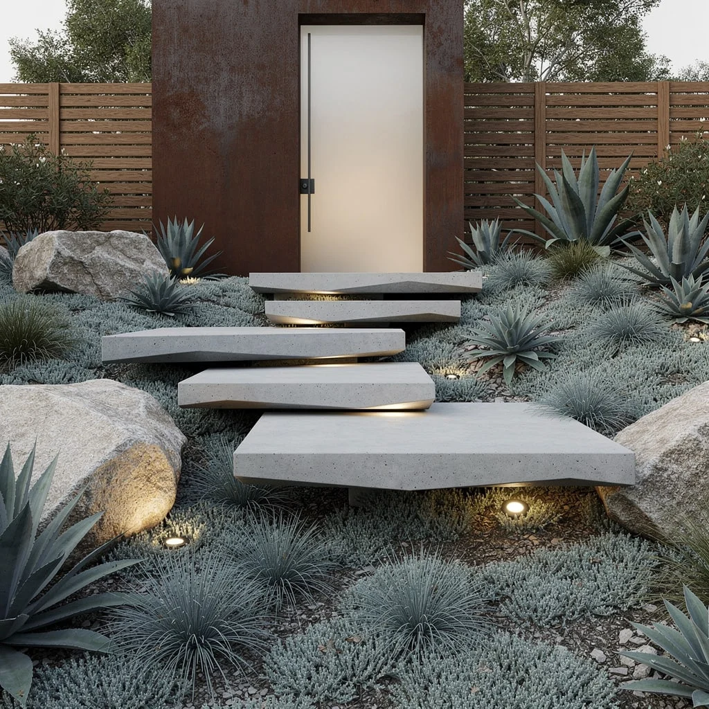 Geometric Xeriscape: Agaves, Concrete, and a Portal You’ll Actually Use