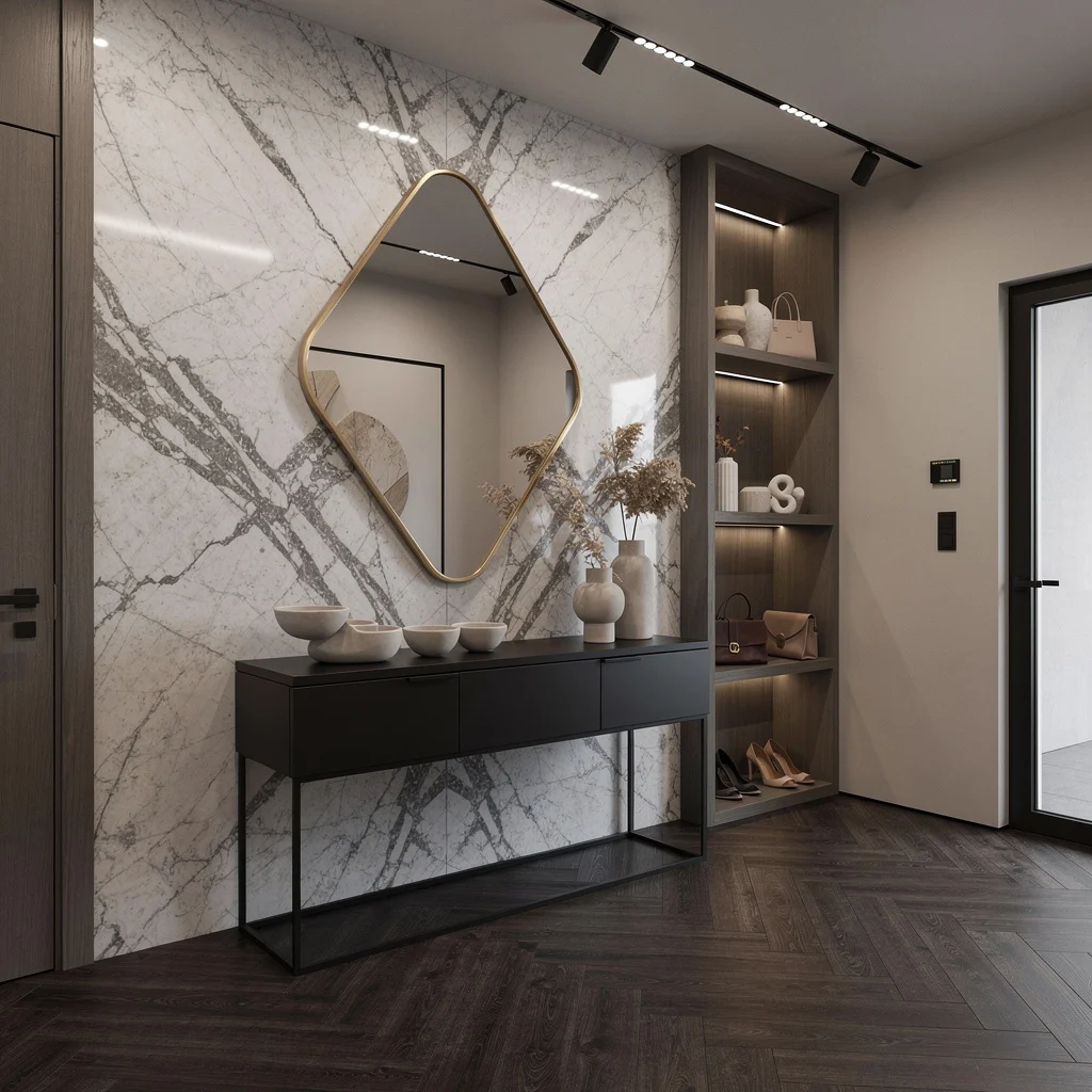 Marble Drama: Welcome to Your Gallery Foyer