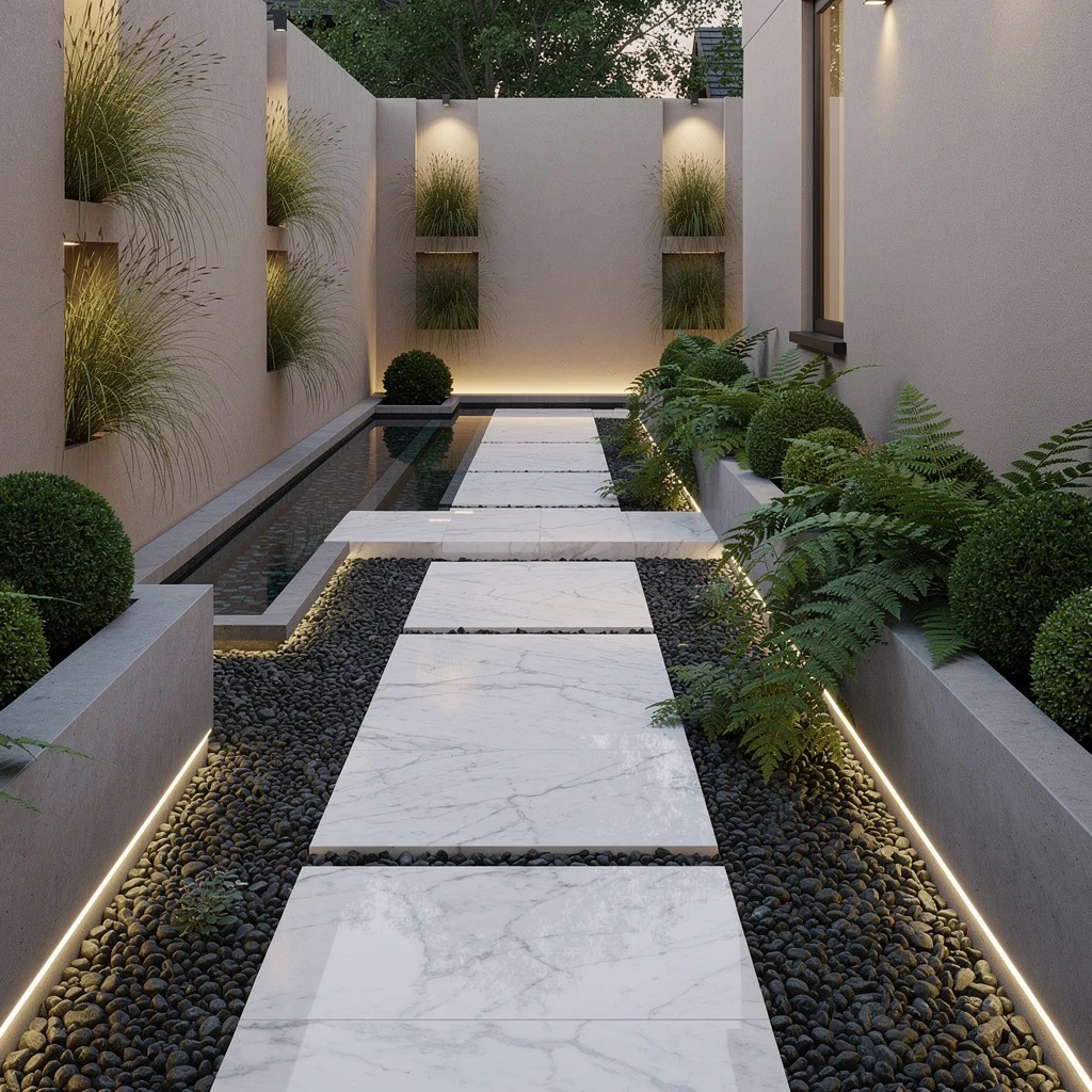 Go Full Luxe With a Linear Water Feature