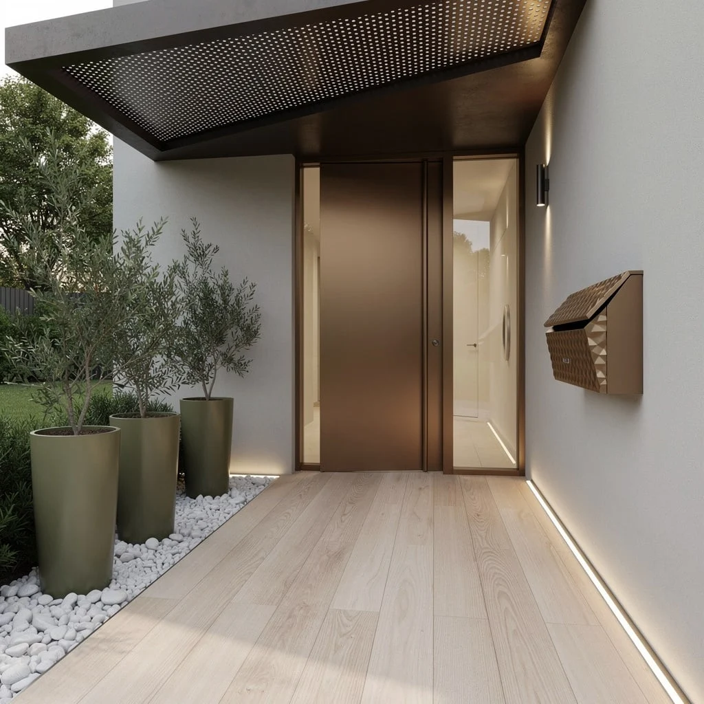 Bronze Doors and River Stone Runway: Modern Level Up