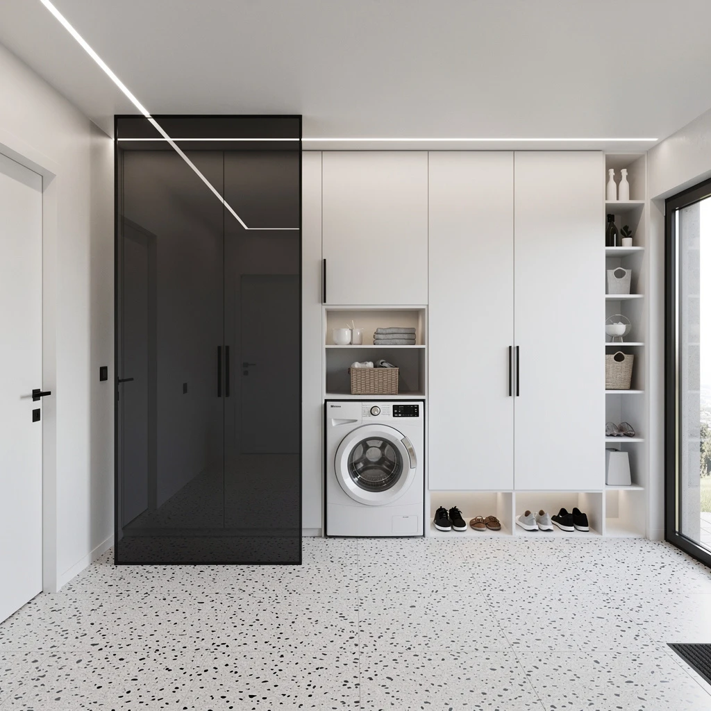 Minimalist Zen: Terrazzo, Black Hardware, No Clutter Allowed