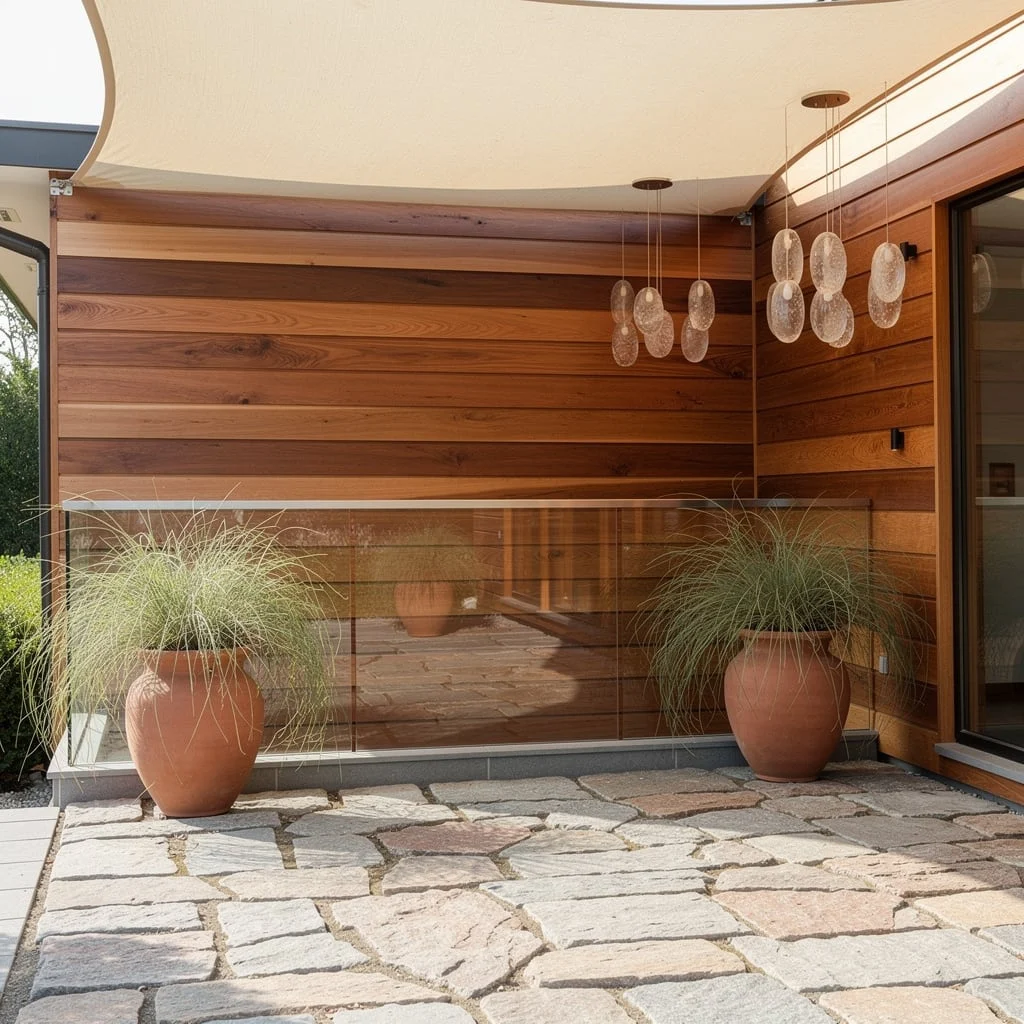 Cedar Walls and Pebble Pendant Perfection