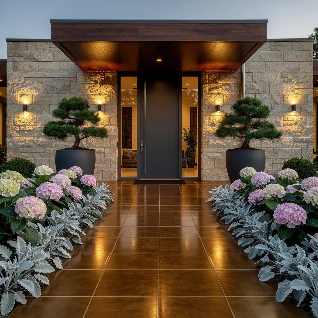 Brushed Bronze Tiles & Metallic Mood: Glam Slam Entrance