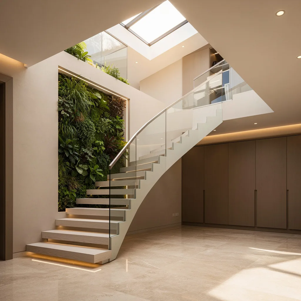 Go Full Zen: Float Your Stairs and Grow a Wall