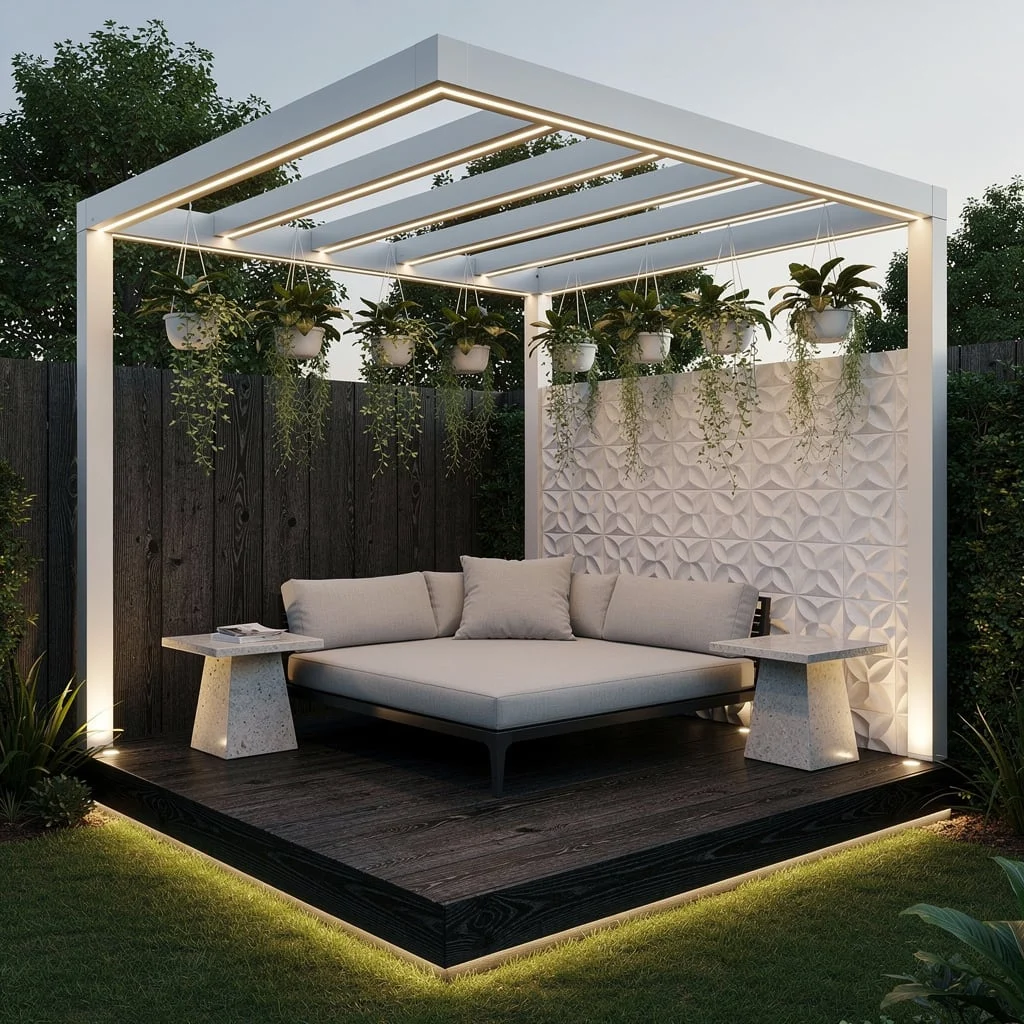 Craft a Daybed Sanctuary With a Side of Show-Off Pergola