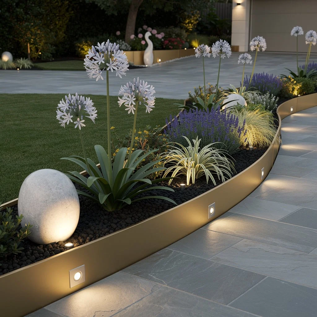 Golden Aluminum Edges and Architectural Blooms for Luxe Vibes