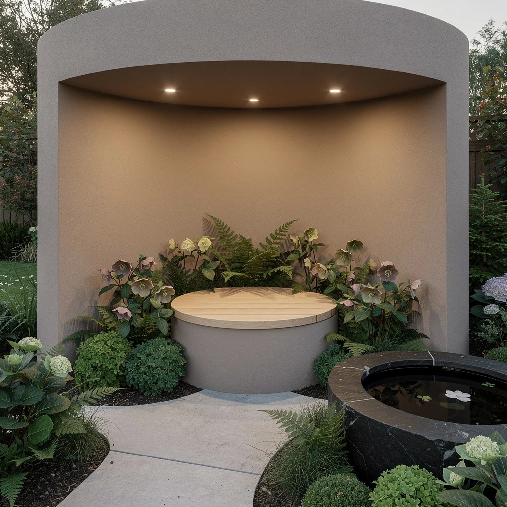 Curved Calm: Cozy Alcoves and Micro-Ponds