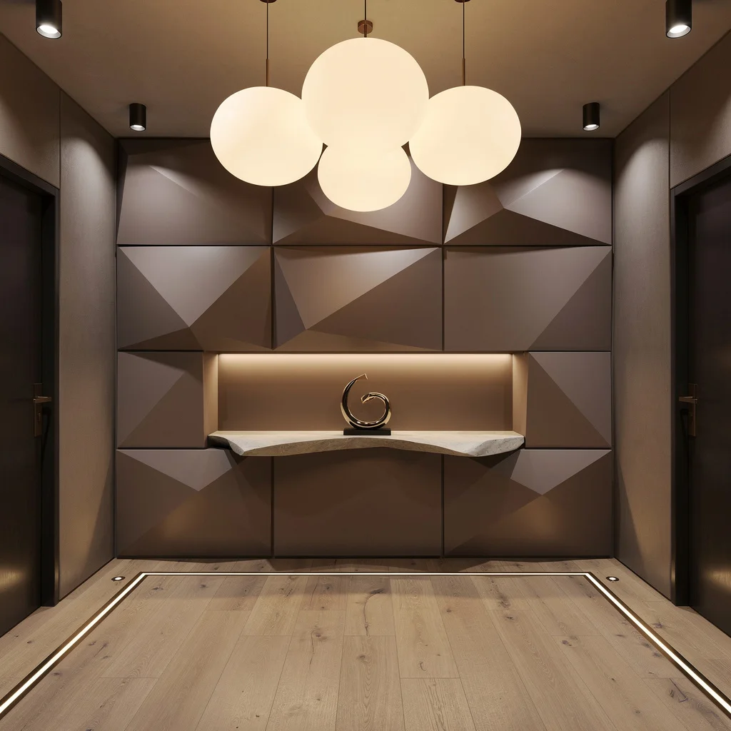 Wall Facets and Cloud Globe Clusters—Futuristic Luxe