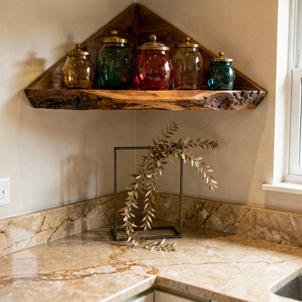 Vintage Glass and Live-Edge for a Grown-Up Fairy Tale