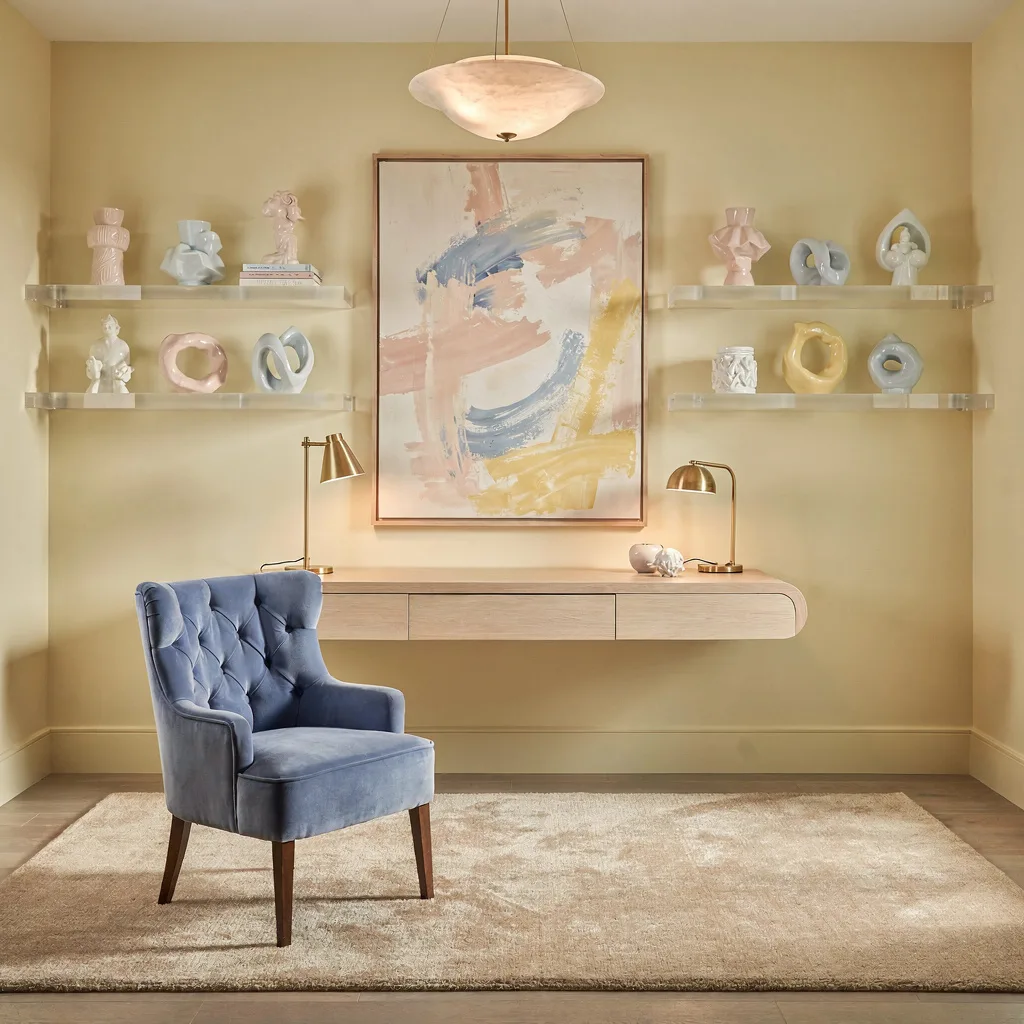 Butter Yellow + Periwinkle Office: Productivity, But Prettier