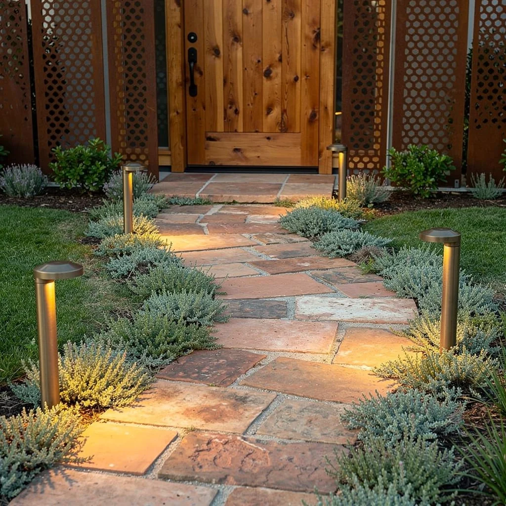 Terracotta Dreams: Antique Tiles and Creeping Thyme