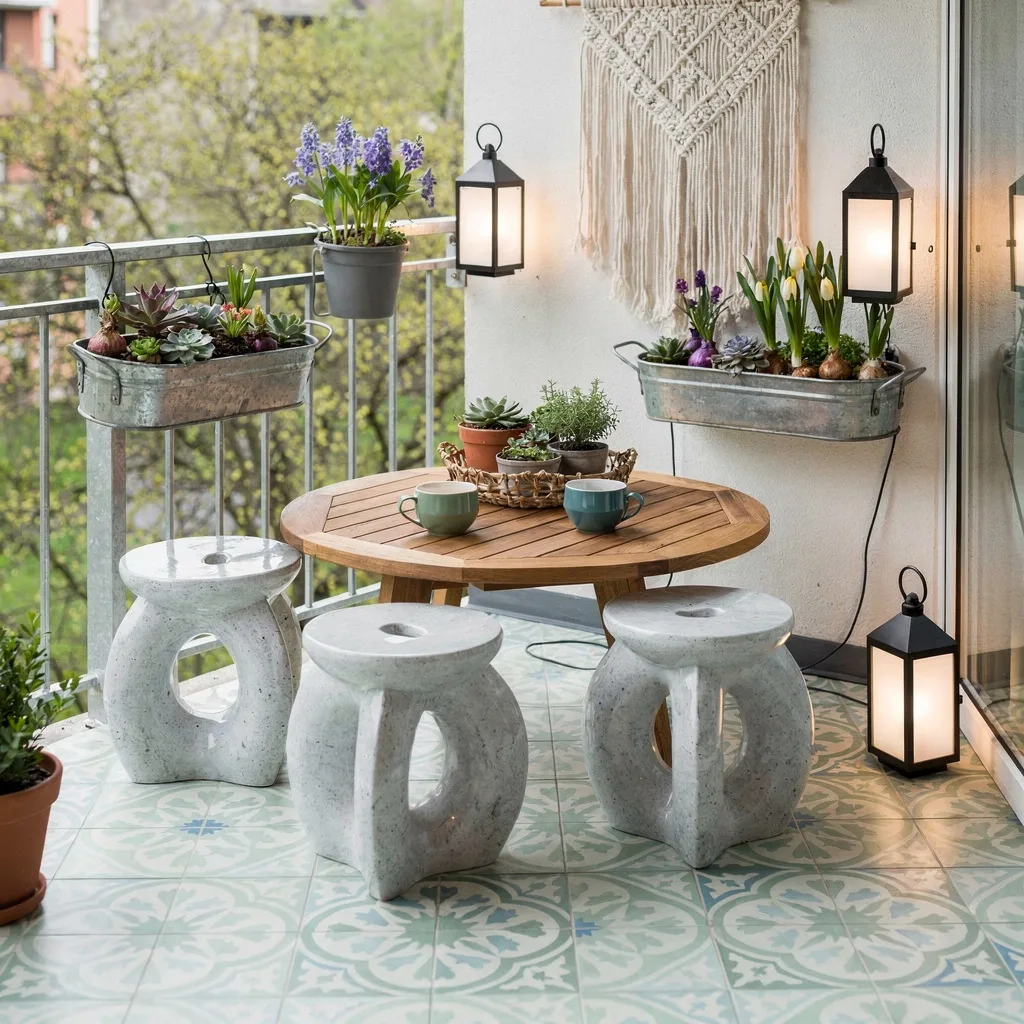 Get Eclectic With Tiles, Teak, and Smart Lanterns