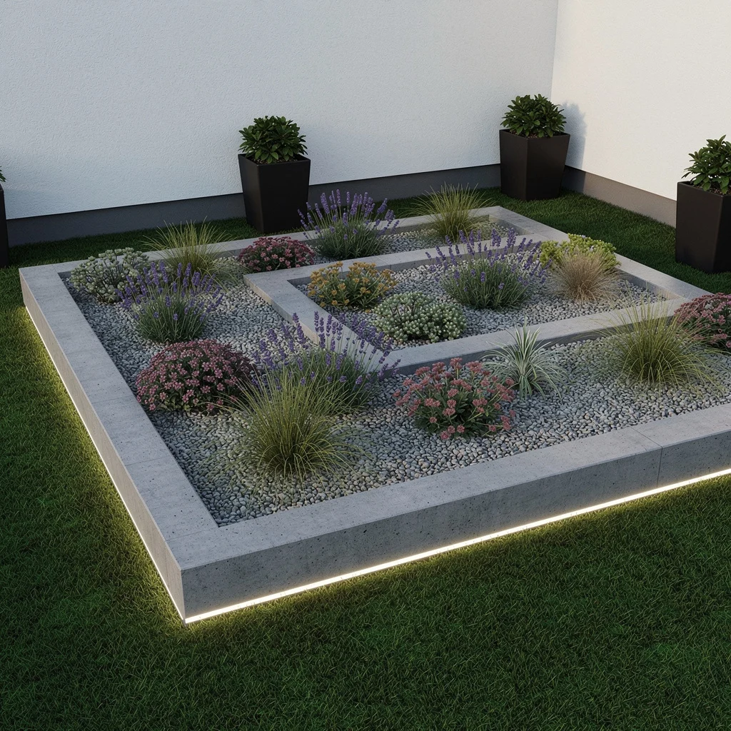 Go Geometric With Concrete Borders and Gravel