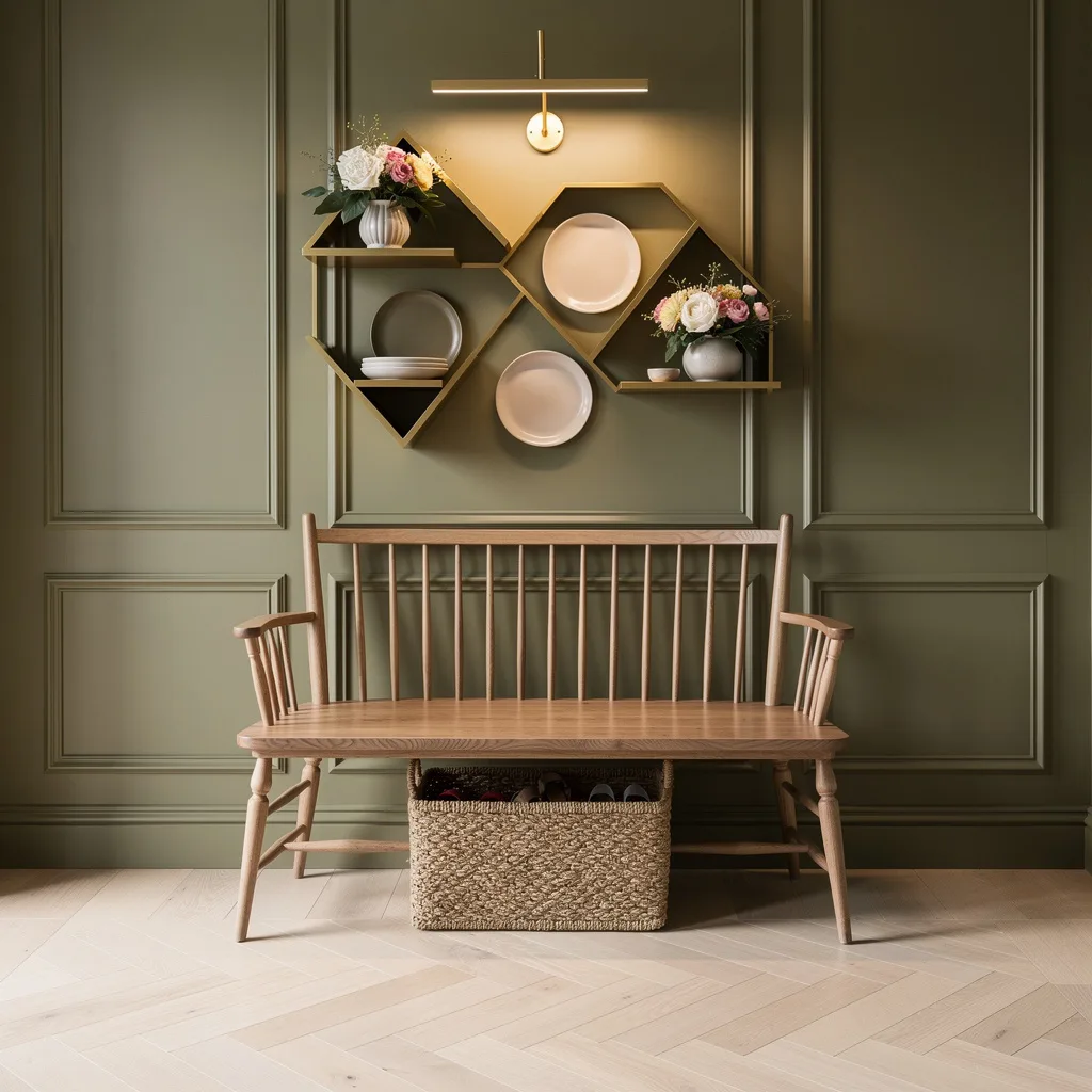 Transitional Masterclass: Olive Panels + Spindle Bench