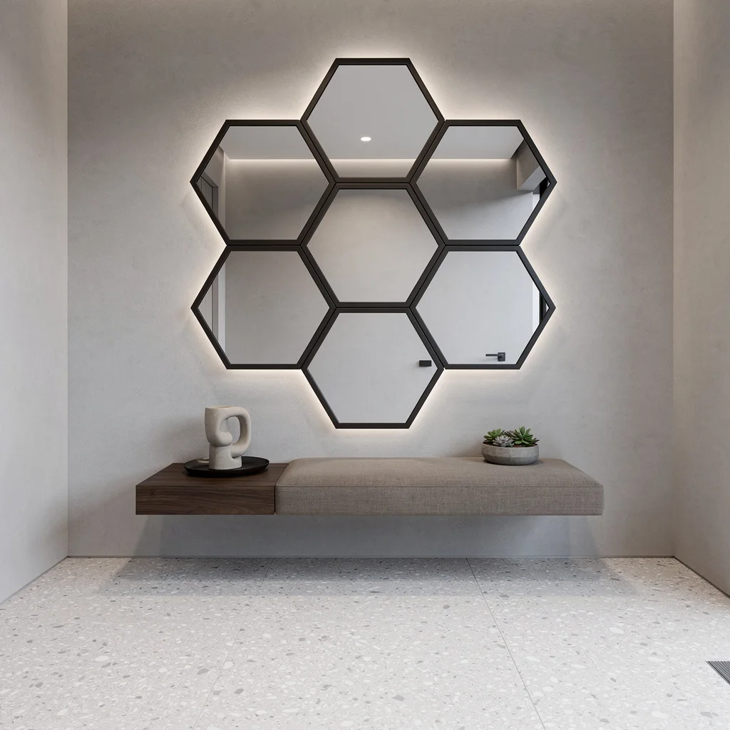 Honeycomb Geometry That Eats Up Awkward Modern Corridors