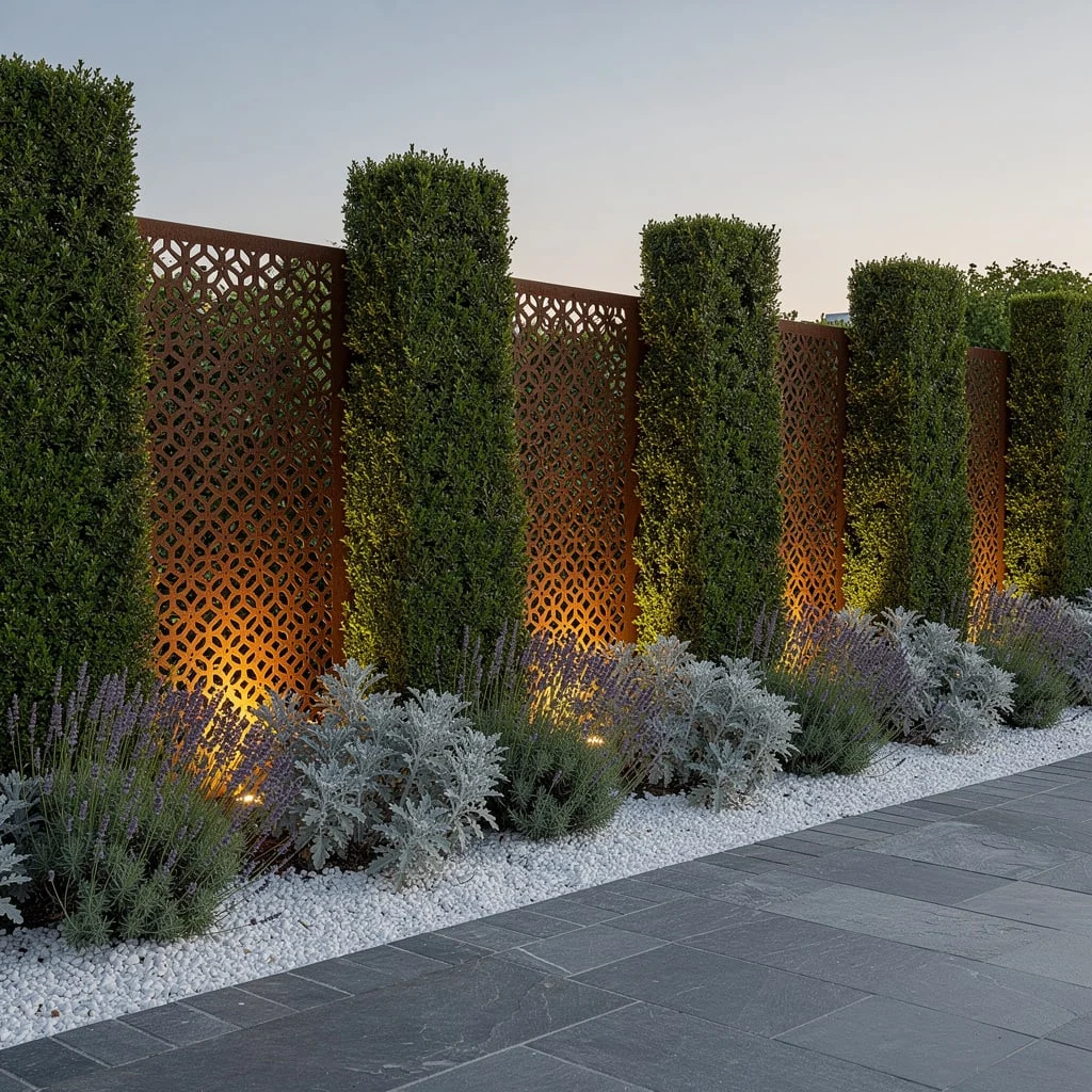 Get Luxe: Corten Steel Meets Boxwood for Ultimate Show-Off Edging