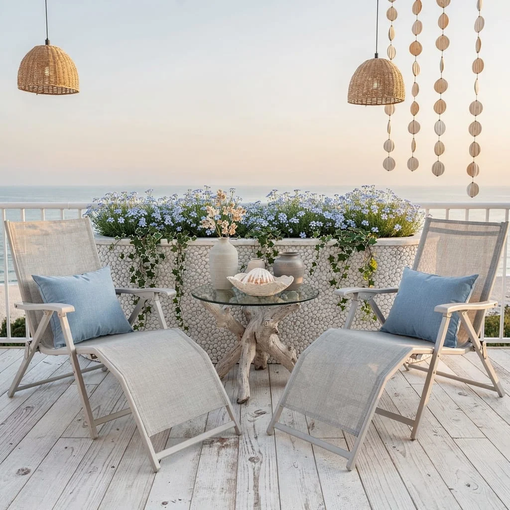 Do Coastal Calm: Whitewashed Woods, Lobelia, and Vacation Energy