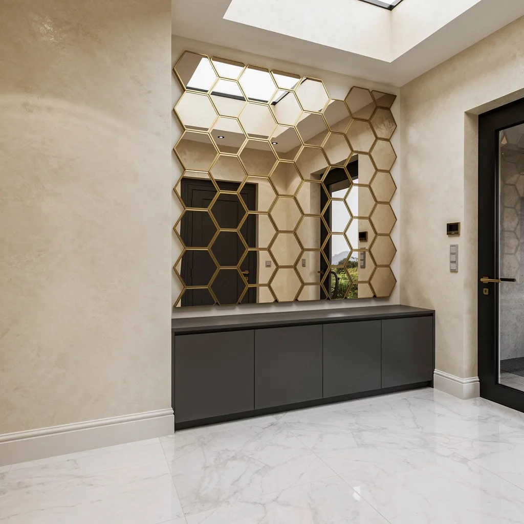 4. Reflect on This: Hexagonal Mirrors & Brass Flex