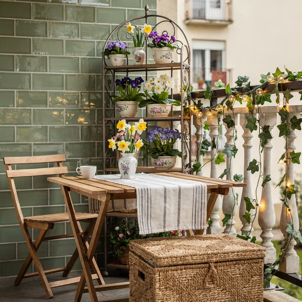 Spring Garden Party: Sage Tiles, Fairy Lights & Jute Everything