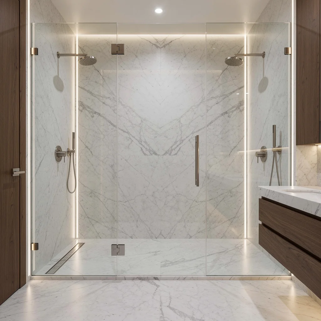 Go Luxe with Honed Marble and Bookmatching