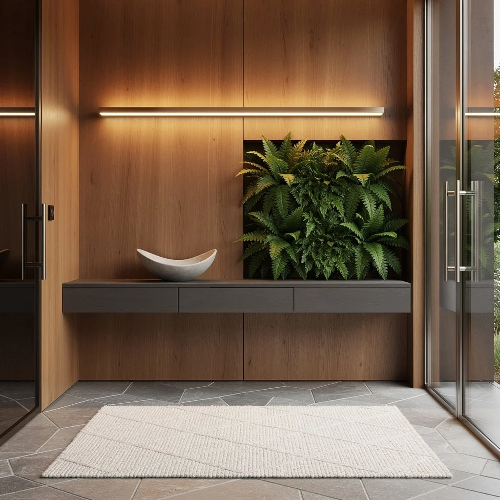 Go Vertical: Teak Panels & Geometric Floors, Baby