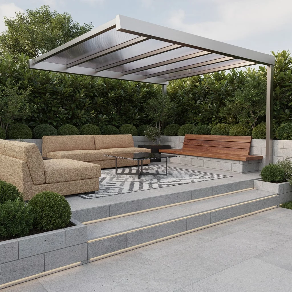 Boss Up Your Patio With Multi-Level Seating and Rug Drama