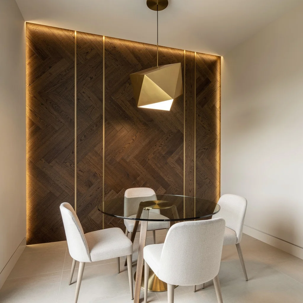 Work Herringbone Smoked Oak Like an Architect