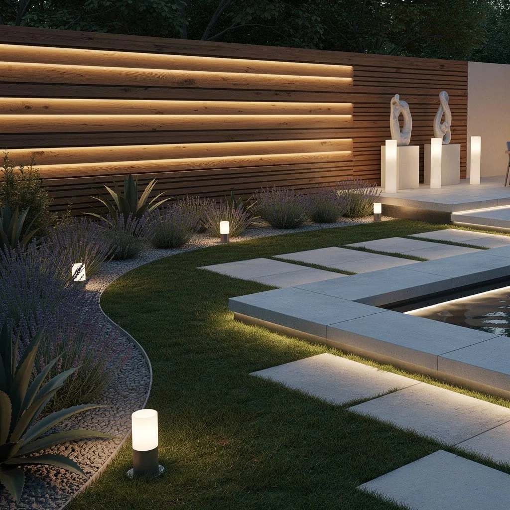 Horizontal Strip Lighting & Bollard Art: Contemporary Goals
