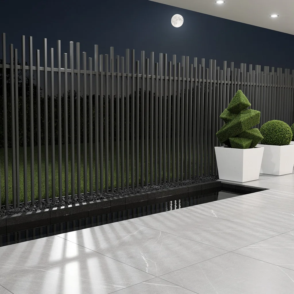 Graphite Aluminum Pickets: Modern Minimalist Show-Off