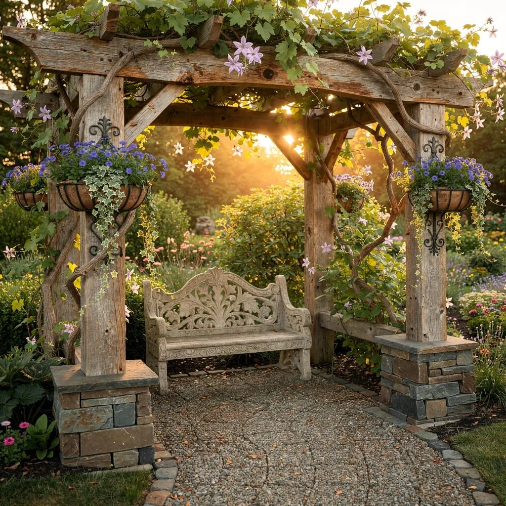 Frame the Scene With a Real Wood Archway (No Fake Plastic Vines, Ever)