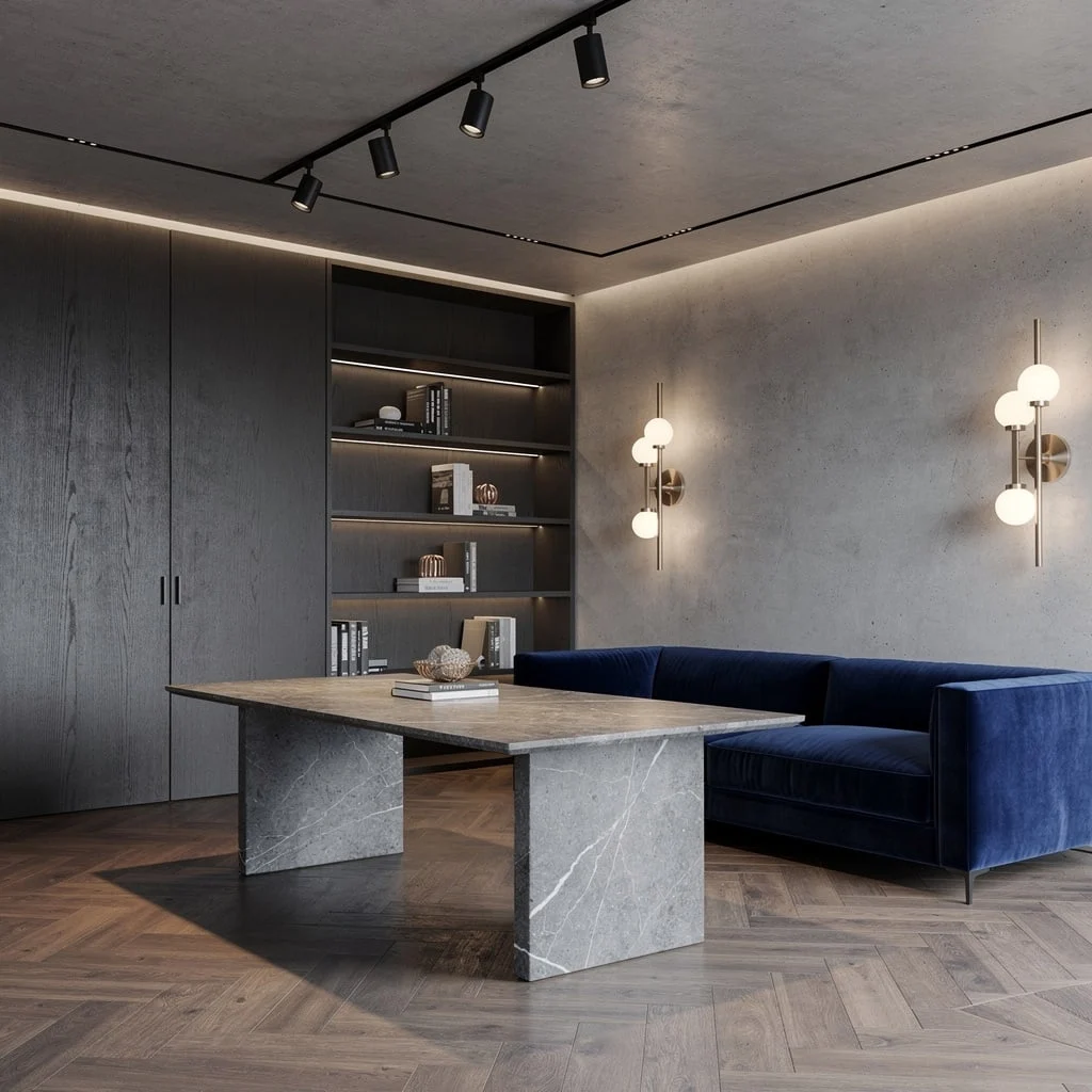 Urban Layering—Track Lights and Parquet Floors for Big-City Vibes