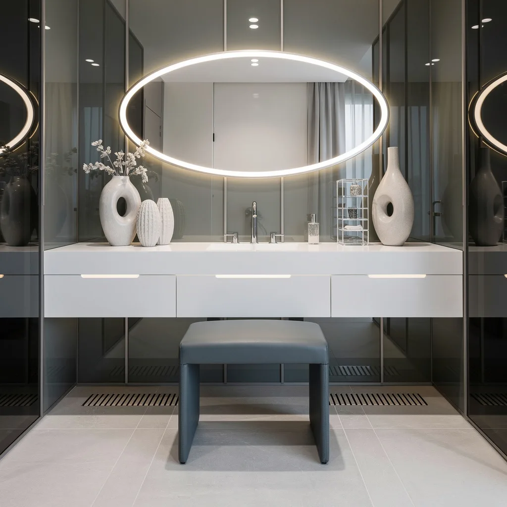 Glossy Minimalism: Futuristic Mirror Magic