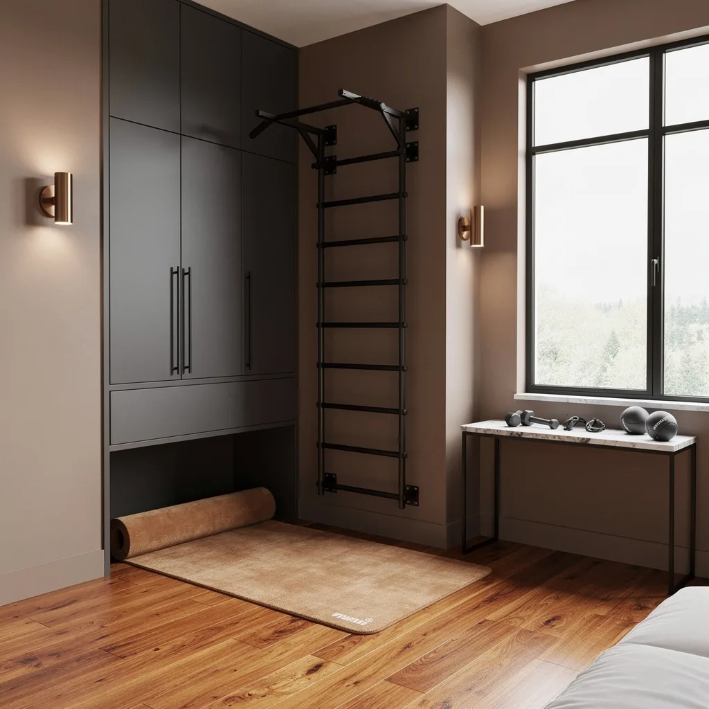 Honey Oak and Matte Graphite—Sleek, Warm, and Workout-Ready